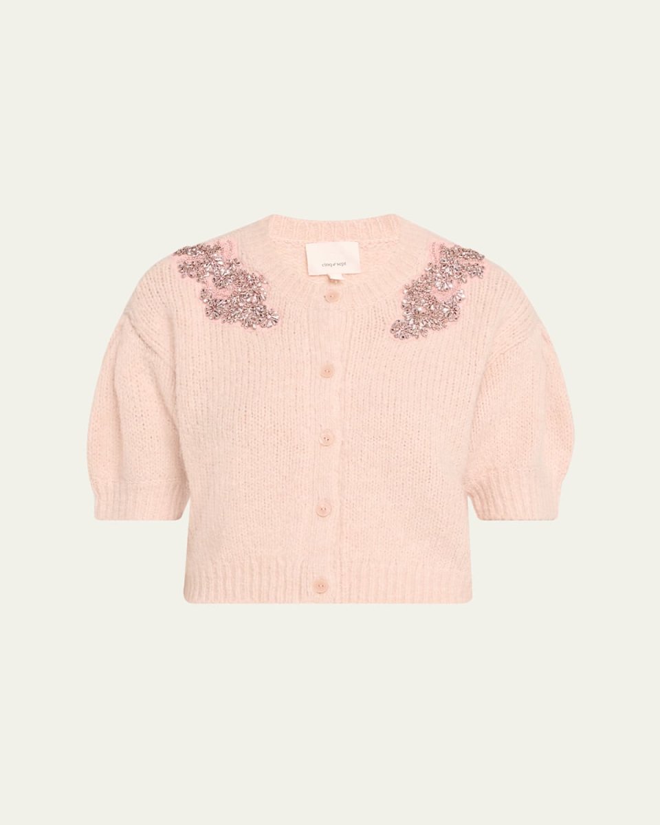 Millicent Embellished Short-Sleeve Cardigan